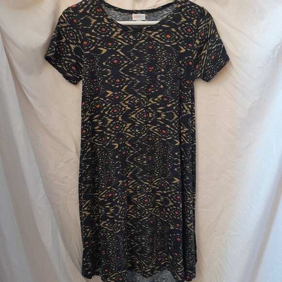 LuLaRoe Dresses & Skirts - Vintage LuLaRoe Carly high-low swing dress with geometric print
